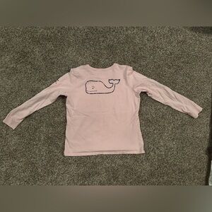 Vineyard Vines Light Pink Whale Long Sleeve Tee